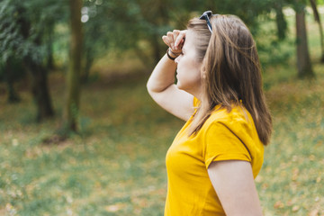 Girl looking in the distance