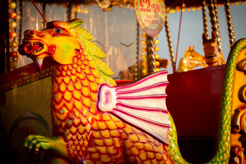 dragon on a carousel in Brighton
