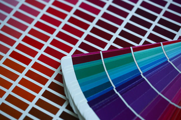 Color print of pantone statistics offset organization gives customer an order products for...