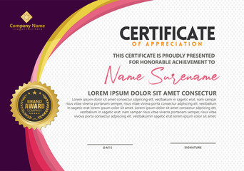 Modern certificate template