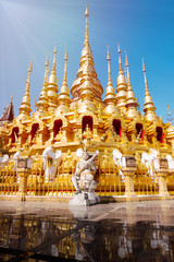 Beautiful Pagoda in Buddha Temple at  Wat Phra That Suthon Mongkhon Khiri, Phrae,Thailand
