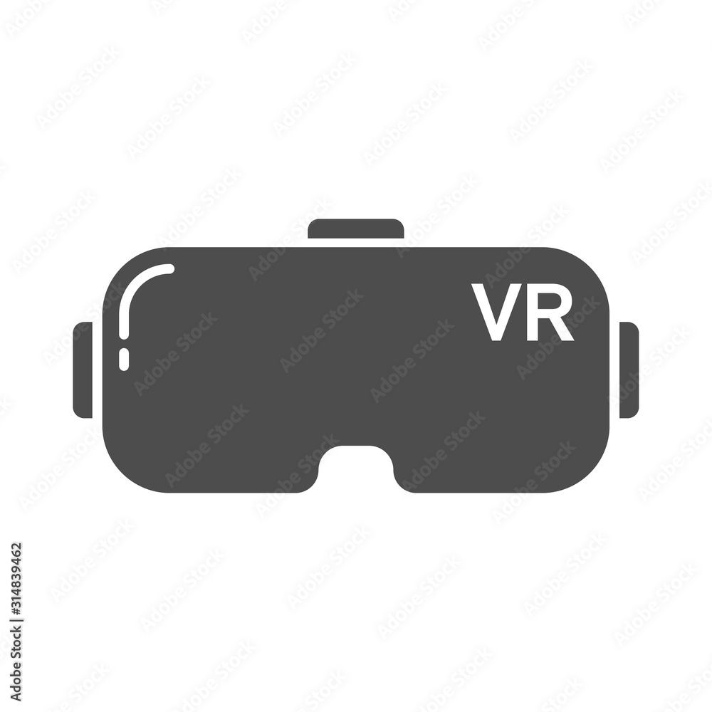 Poster vr glasses vector icon isolated on white background. virtual reality and ar technology glasses for w