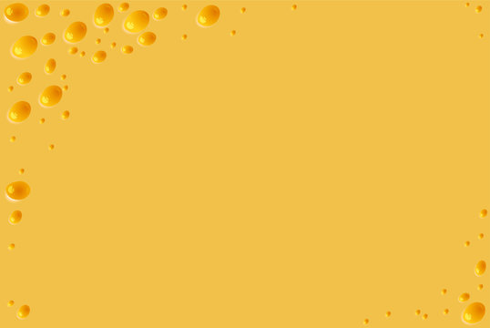 yellow background consisting of cheese and holes with place for text