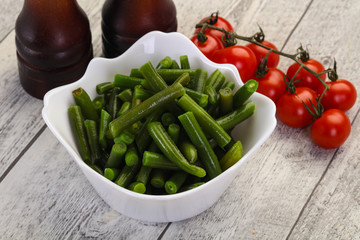 Green beans in the bowl