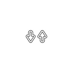 Transfer icon. Arrows symbol. Logo design element