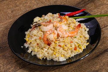 Thai style fried rice with prawn