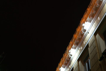 Light diode design of the roof of the building