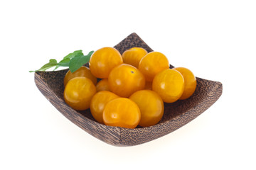 Ripe tasty yellow cherry tomato