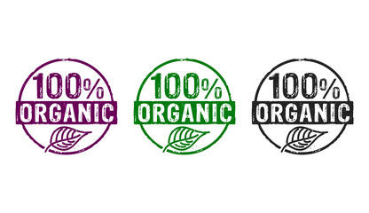 100 percent organic stamp