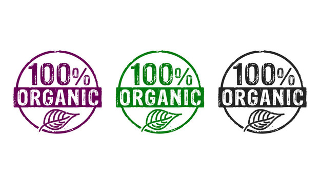 100 Percent Organic Stamp