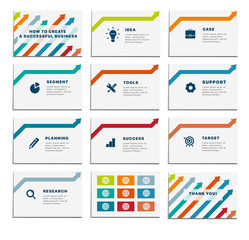 How to create a successful business. Infographics of creating a successful business. Infographic template for a successful business presentation. Concept presentation for a successful startup business