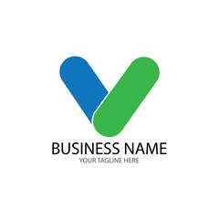 V Letter Logo Business Template Vector icon
