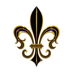 fleur de lis 3d render 3d illustration isolated on white © Евгений Кожевников