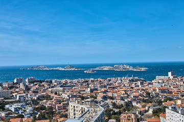Fototapeta na wymiar aerial view of Marseille france