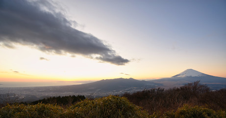 Fuji mountain sunset from Hakone, Japan