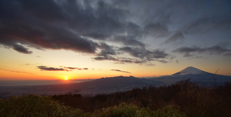 Fuji mountain sunset from Hakone, Japan
