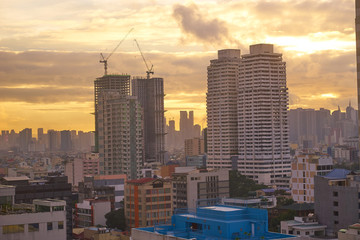 Skyline of Manila Bay in Metro Manila - Philippines