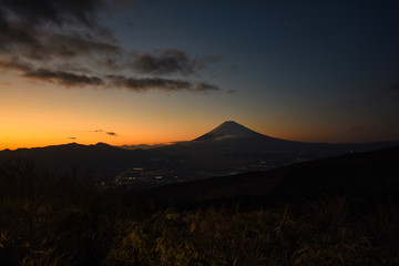 Fuji mountain sunset from Hakone, Japan