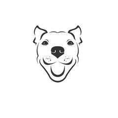 Vector Dog Head Black and White Logo, Sign, Design. symbol. Mammals. Illustrator. on white background