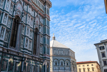 Beautiful renaissance cathedral Santa Maria del Fiore in Florence.