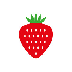 Strawberry icon. Simple flat vector illustration