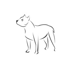 Vector Dog Head Black and White Logo, Sign, Design. symbol. Mammals. Illustrator. on white background