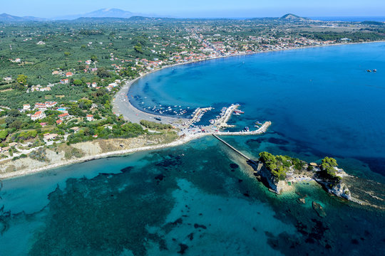 Aerial View of Laganas in Zakynthos