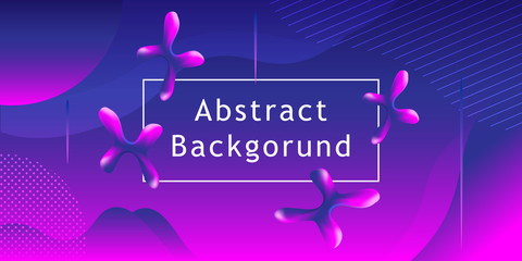 Liquid purple blue gradient abstract background. Futuristic geometric design vector illustration.