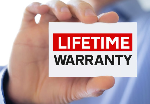 LIFETIME WARRANTY - Business Card Message