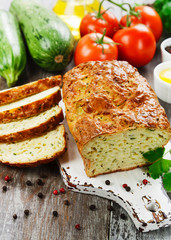 Unsweetened zucchini cake