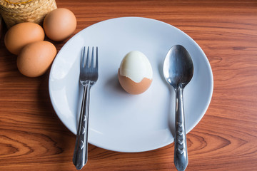  Boiled eggs, healthy food