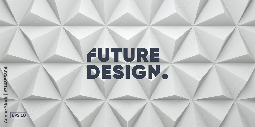Poster 3d geometric pattern. lowpoly shapes composition. minimal trendy design. eps10 vector.