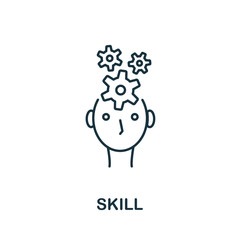 Skill icon. Line style symbol from productivity icon collection. Skill creative element for logo, infographic, ux and ui