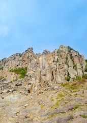 Mountain landscape, Crimea, Russia. Demerdji mountain. This place is a natural tourist attraction of Crimea