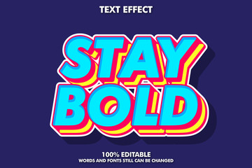 Fancy retro text effect, pop art alphabet style