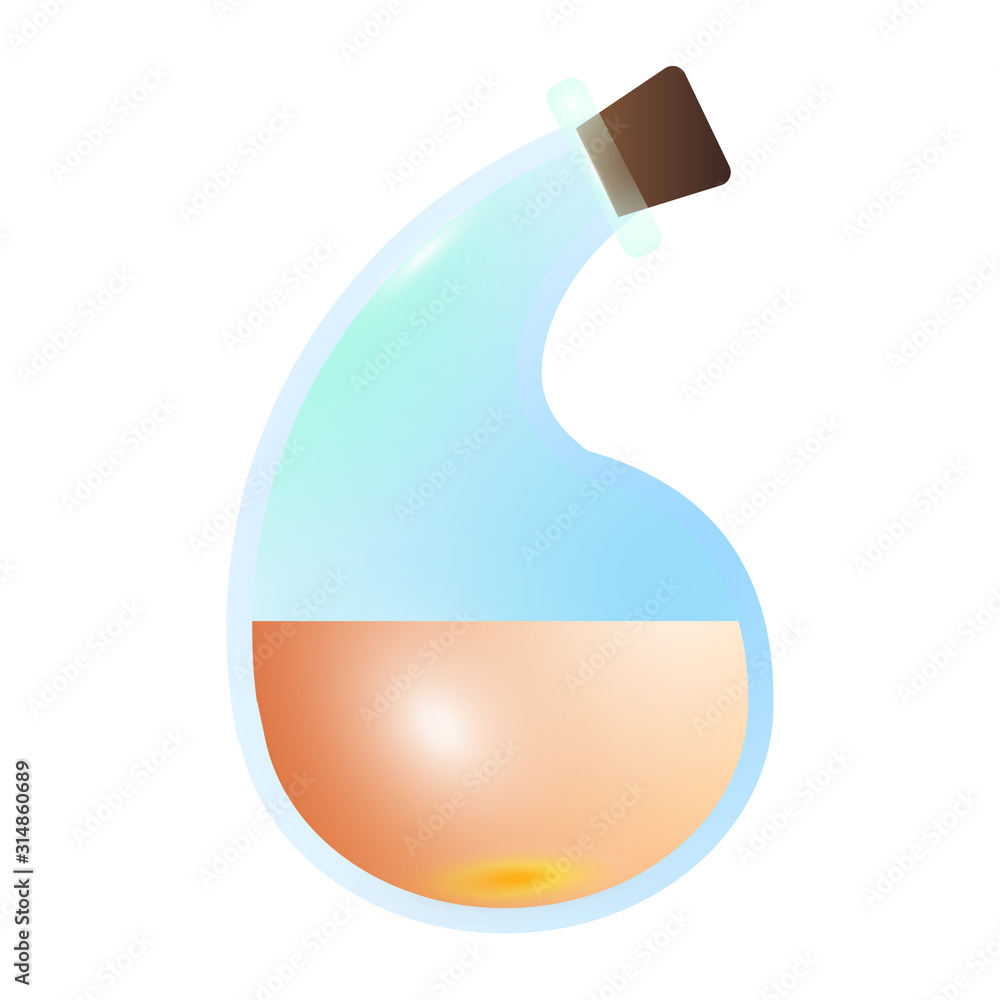 Poster alchemy potion icon. cartoon of alchemy potion vector icon for web design isolated on white backgrou
