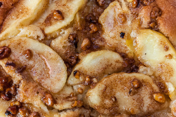 Apple tart. Gourmet traditional holiday apple pie sweet baked dessert food with cinnamon and apples...