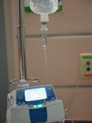 Patient's saline feeding equipment, Set IV solution drip in the ward hospital, salt water