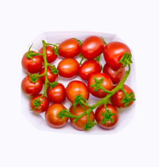 Fresh red tomato isolated on white background