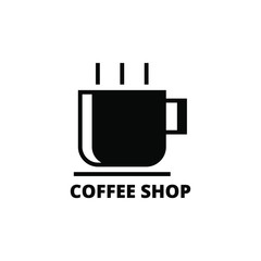 coffee shop cafe beans hot drink design template-vector illustration