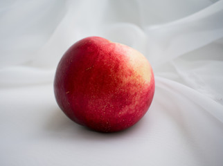 red apple on white background
