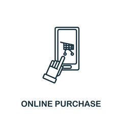 Online Purchase icon. Line style symbol from shopping icon collection. Online Purchase creative element for logo, infographic, ux and ui