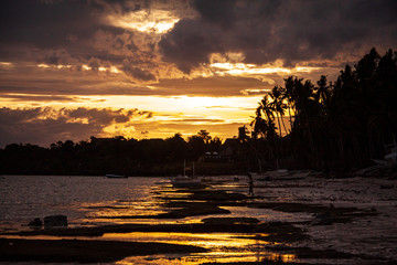 Naklejka premium Sunset of Bohol Island, Philippines