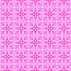 Pink geometric seamless pattern. Hand drawn waterc