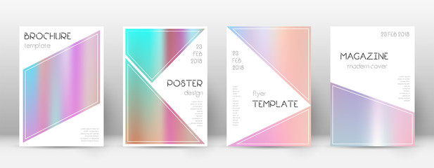 Fototapeta premium Flyer layout. Triangle unusual template for Brochu