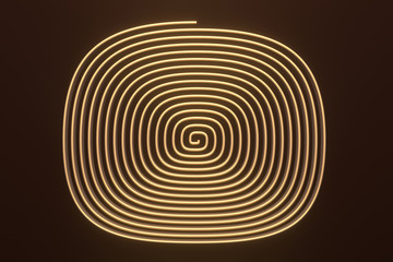 Twirl circle lines. For graphic design or background. 3D render.