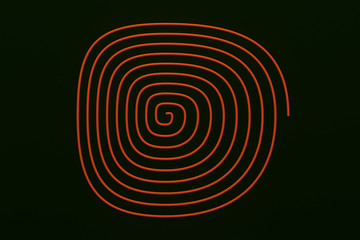 Twirl circle lines. For graphic design or background. 3D render.