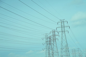 High voltage Power transmission tower.