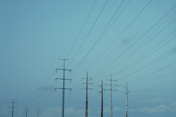 Large power electro transmission lines.
