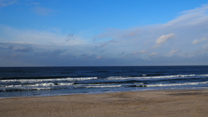Fototapeta na wymiar Sea view from the Baltic Sea beach